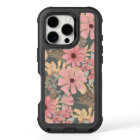 Pink Sage Green Flowers Leave Watercolor Pattern