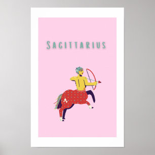 Pink Sagittarius, zodiac, star sign