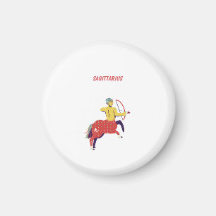 Pink Sagittarius, zodiac, star sign Magnet