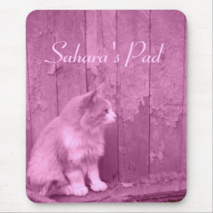 Pink Sahara (cat) *customisable* mouse pad