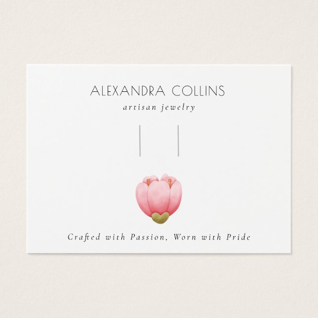 Pink Sakura Blossom Hairclip Barrette Display (Front)