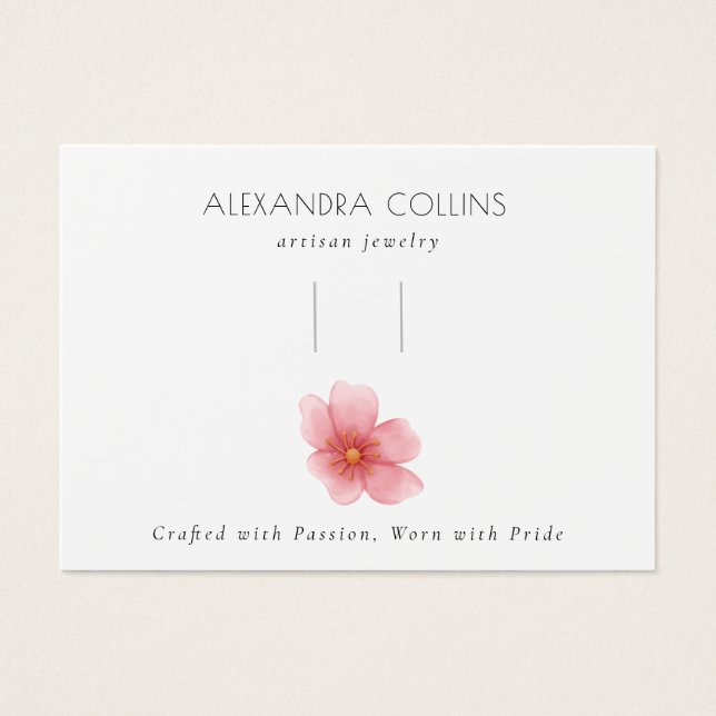 Pink Sakura Blossom Hairclip Barrette Display (Front)