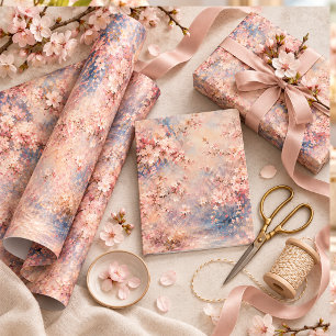 pink sakura Cherry Blossom romantic dreamy Wrapping Paper
