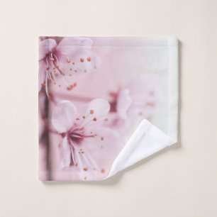 Pink Sakura Flower Bath Towel Set