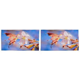Pink Sakura Flower Blue Sky Pillowcase