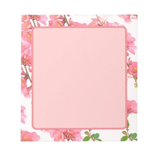 Pink Sakura Flower Notepad (Front)
