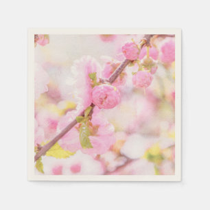 Pink sakura flowers - Japanese cherry blossom Napkin
