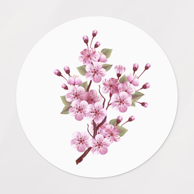 Pink Sakura on Painting Background (Design 1)