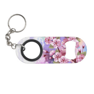 Pink Sakura on Painting Background