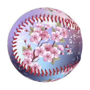 Pink Sakura on Painting Background Baseball