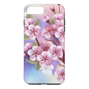 Pink Sakura on Painting Background iPhone 8 Plus/7 Plus Case