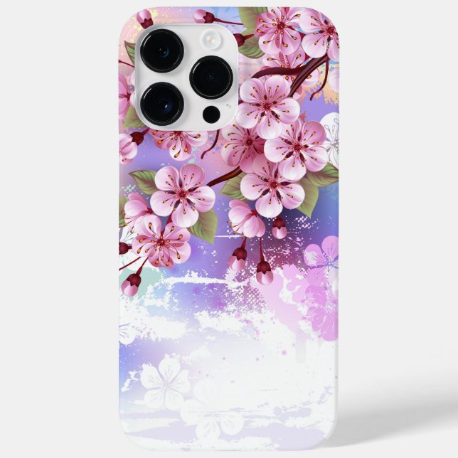 Pink Sakura on Painting Background Case-Mate iPhone Case (Back)