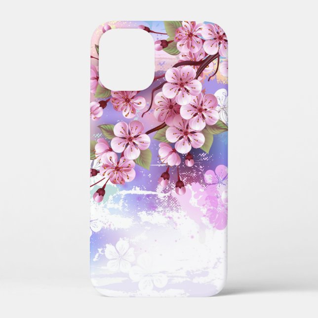 Pink Sakura on Painting Background Case-Mate iPhone Case (Back)