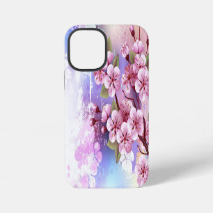 Pink Sakura on Painting Background iPhone 12 Mini Case