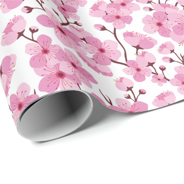 Pink Sakura Wrapping Paper (Roll Corner)