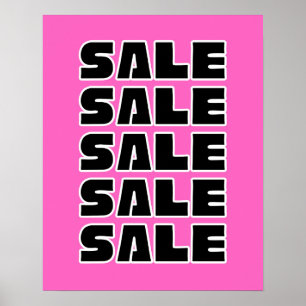 Pink Sale Sign, Retail Store Signage, Boutique Poster