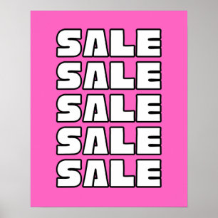Pink Sale Sign, Retail Store Signage, Boutique Poster
