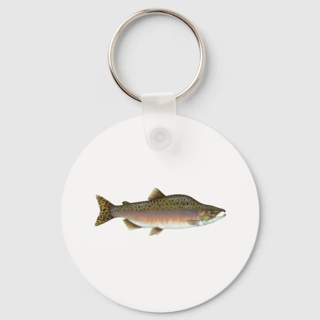 Pink Salmon Key Ring (Front)