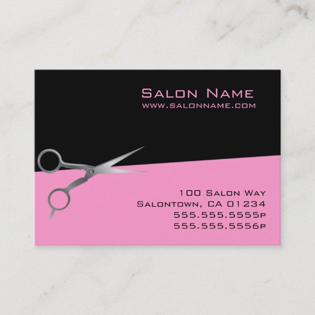 Pink Salon Business and Punch Cards (Front)