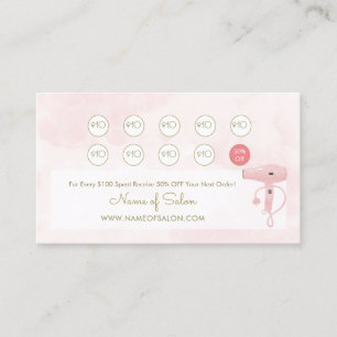 Pink Salon Loyalty Rewards Card