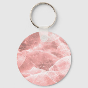 Pink Salt Rock Textures Key Ring