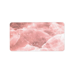 Pink Salt Rock Textures Label