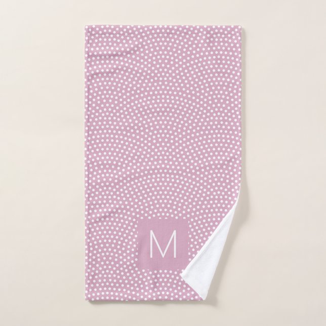 Pink Same Komon Monogrammed Bath Towel Set (Hand Towel)