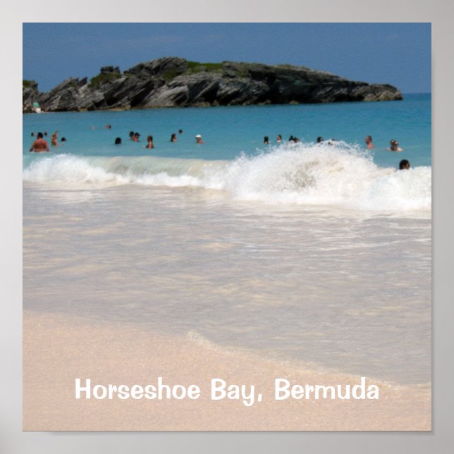 Pink Sand Beach #1, Horseshoe Bay, Bermuda Poster (Front)