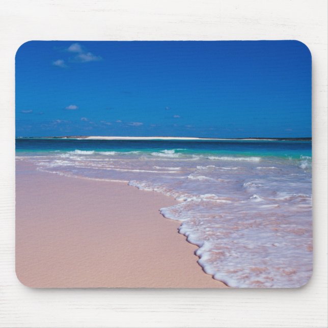 Pink sand beach at Conch Bay, Cat Island, Mouse Pad (Front)
