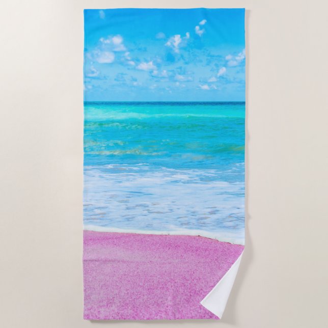 Pink Sand Beach Towel (Front)