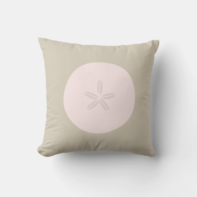 Pink Sand Dollar Pillow (Front)
