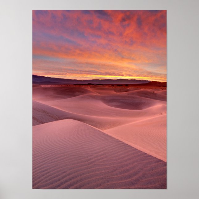 Pink sand dunes, Death Valley, CA Poster (Front)
