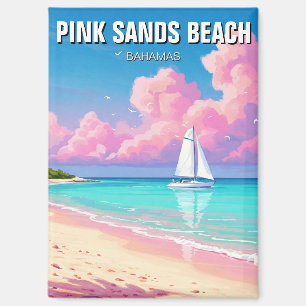 Pink Sands Beach Bahamas Travel Magnet