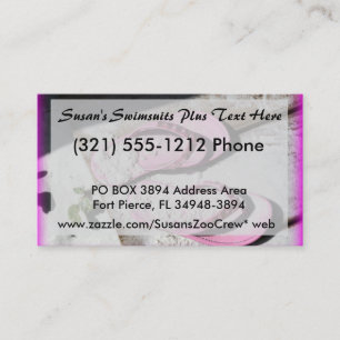 Pink sandy flip flop sandals on Florida beach Business Card