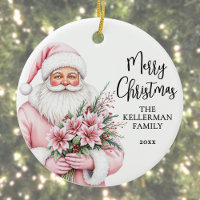 Pink Santa Merry Christmas