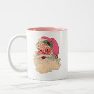 Pink Santa Two-Tone Coffee Mug