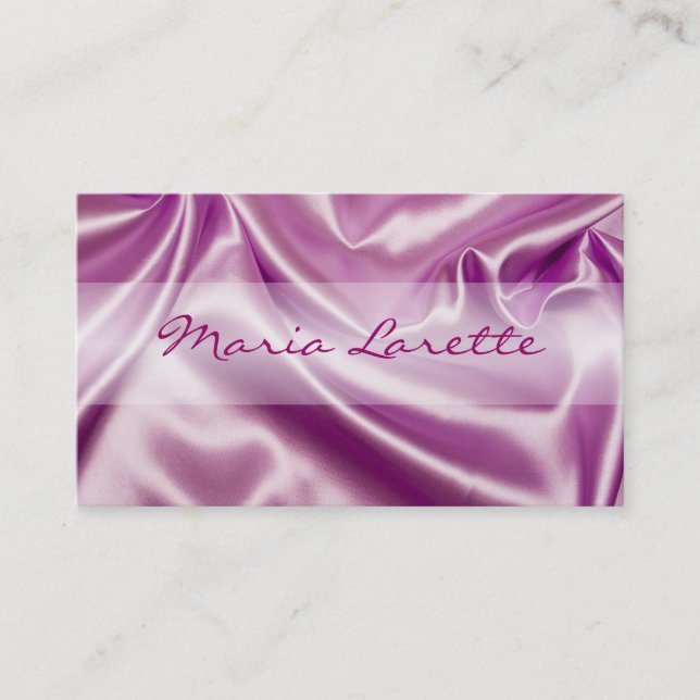 PINK SATIN Designer Business Card (Front)