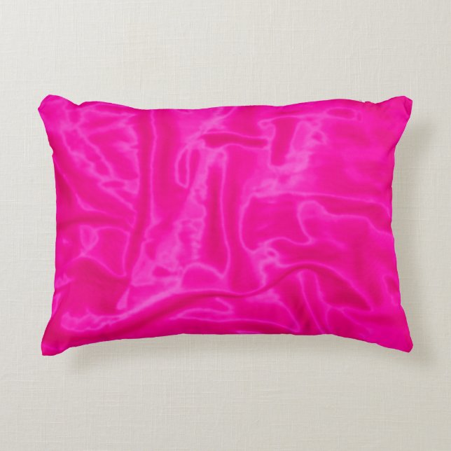 Pink Satin-Rectangular Accent Pillow (Front)