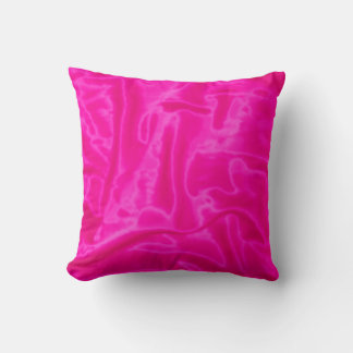 Pink Satin-Square Throw Pillow