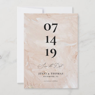 Pink Save the Date Announcement