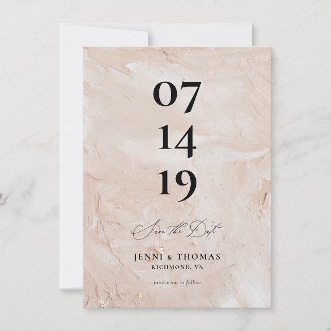 Pink Save the Date Announcement (Front)