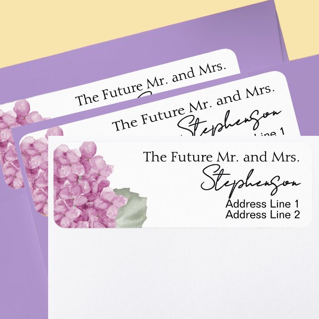Pink Save The Date Custom Name Return Address Label (Creator Uploaded)