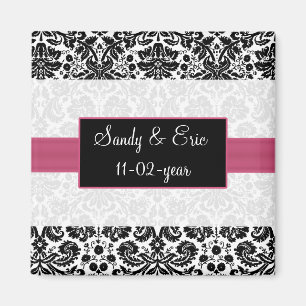 pink  Save the date magnet