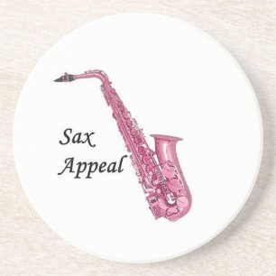 Pink Sax Coaster