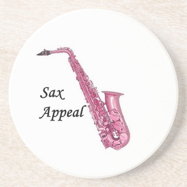 Pink Sax Coaster (Front)
