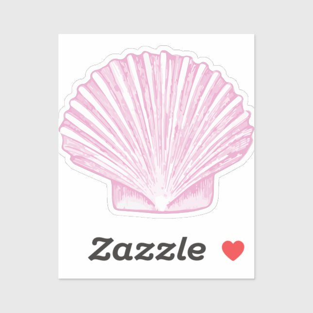 Pink Scallop Shell Coastal (Sheet)