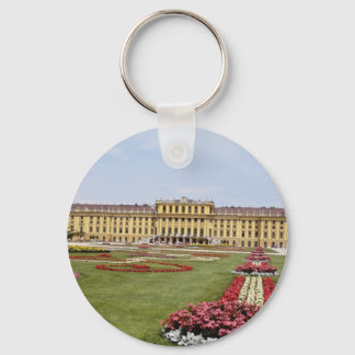 Pink Schonbrunn Castle, Vienna, Austria flowers Key Ring