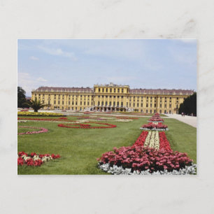Pink Schonbrunn Castle, Vienna, Austria flowers Postcard