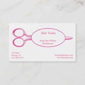 Pink Scissor Business Card