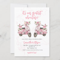 Pink Scooter Greatest Adventure Bridal Shower